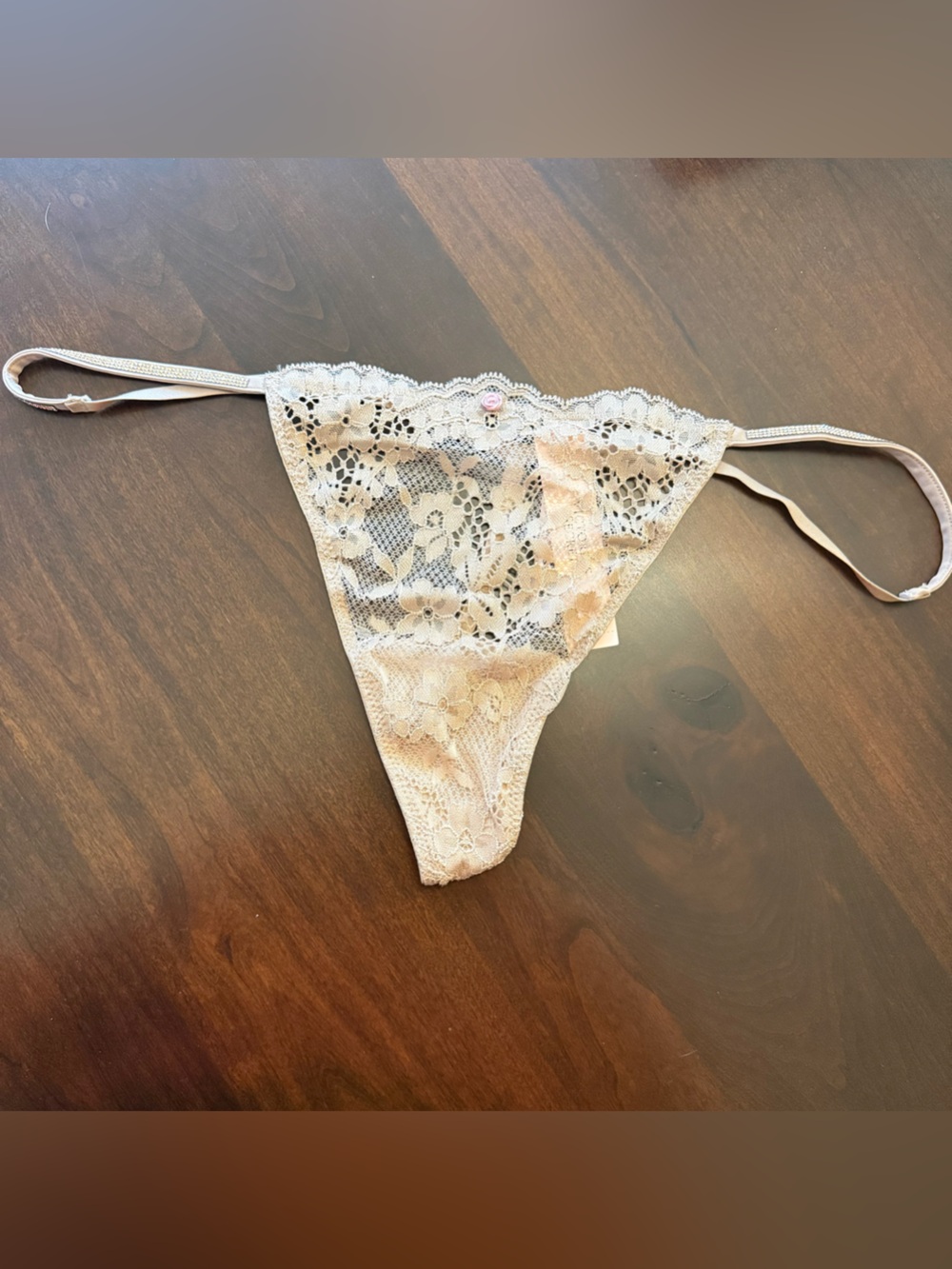 Victoria’s Secret Shine Strap Lace Thong Panty XL